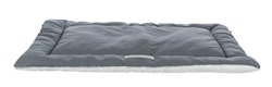 TRIXIE Liegematte Farello, Plüsch/Webstoff, 130 × 85 cm, weiß-grau/grau