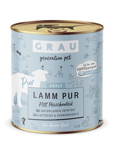 grau Hund 800 Gramm HundenassfutterVorschaubild