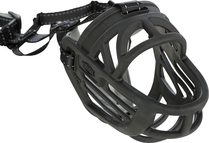 TRIXIE Muzzle Flex Maulkorb, Gummi, schwarz