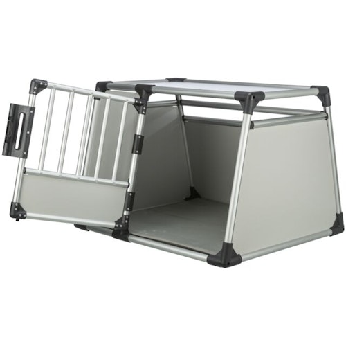 TRIXIE Transportbox Aluminium silber/hellgrau Transportbox