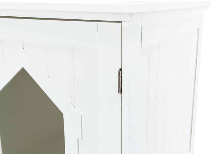 TRIXIE Katzenhaus für Katzentoilette, MDF, 49 × 51 × 51 cm, weiß