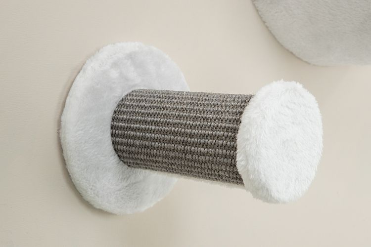 TRIXIE Wandset, Plüsch, 4 Teile, weiß/grau