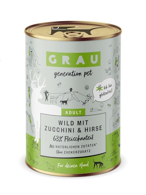 grau Hund 400 Gramm HundenassfutterVorschaubild