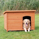 Vorschaubild TRIXIE natura Hundehütte Classic mit Flachdach M-L 104x68x72cm braun