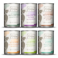 MJAMJAM Mixpaket 6 x 400g Dose Hundenassfutter Mixpaket II - Huhn & Ente, Rind, Pute, Kalb, Truthahn, Lamm 