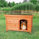 Vorschaubild TRIXIE natura Hundehütte Classic mit Flachdach S-M 85x60x58cm braun