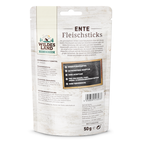 WILDES LAND Katze Fleischsticks Katzensnack
