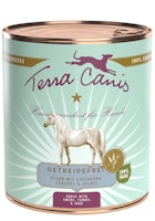 Terra Canis Getreidefrei 800g Dose Hundenassfutter Sparpaket 12 x 800 Gramm Pferd mit Steckrübe, Fenchel & Salbei
