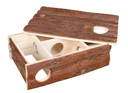 TRIXIE Labyrinthhaus Leif, Hamster, Rindenholz, 35 × 11 × 25 cm