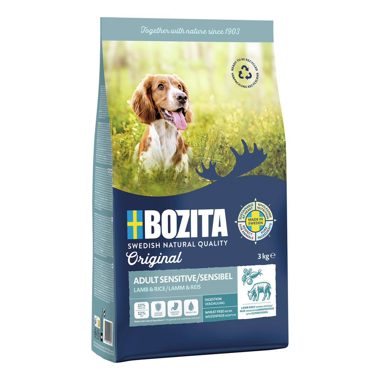 Bozita Original Adult Sensitiv Digest Lamm 3 Kilogramm Hundetrockenfutter