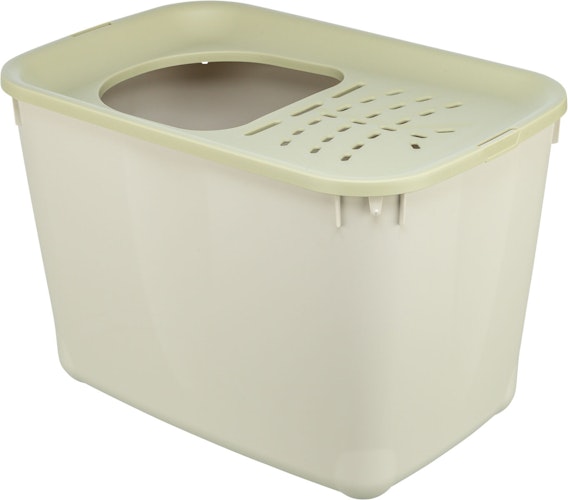 Katzentoilette Hop-In, 38 × 39 × 58 cm, grau/grün