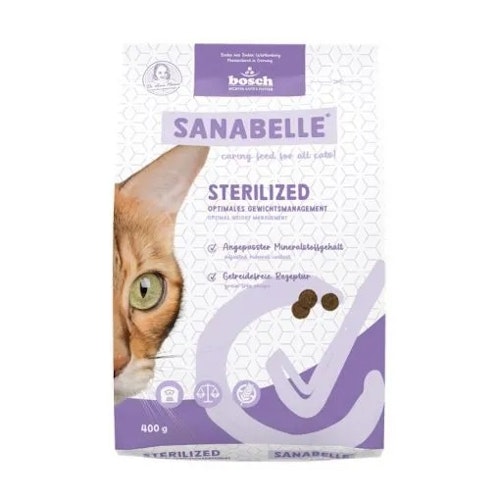 Sanabelle 6 x 400g Sterilized Katzentrockenfutter-Sparpaket