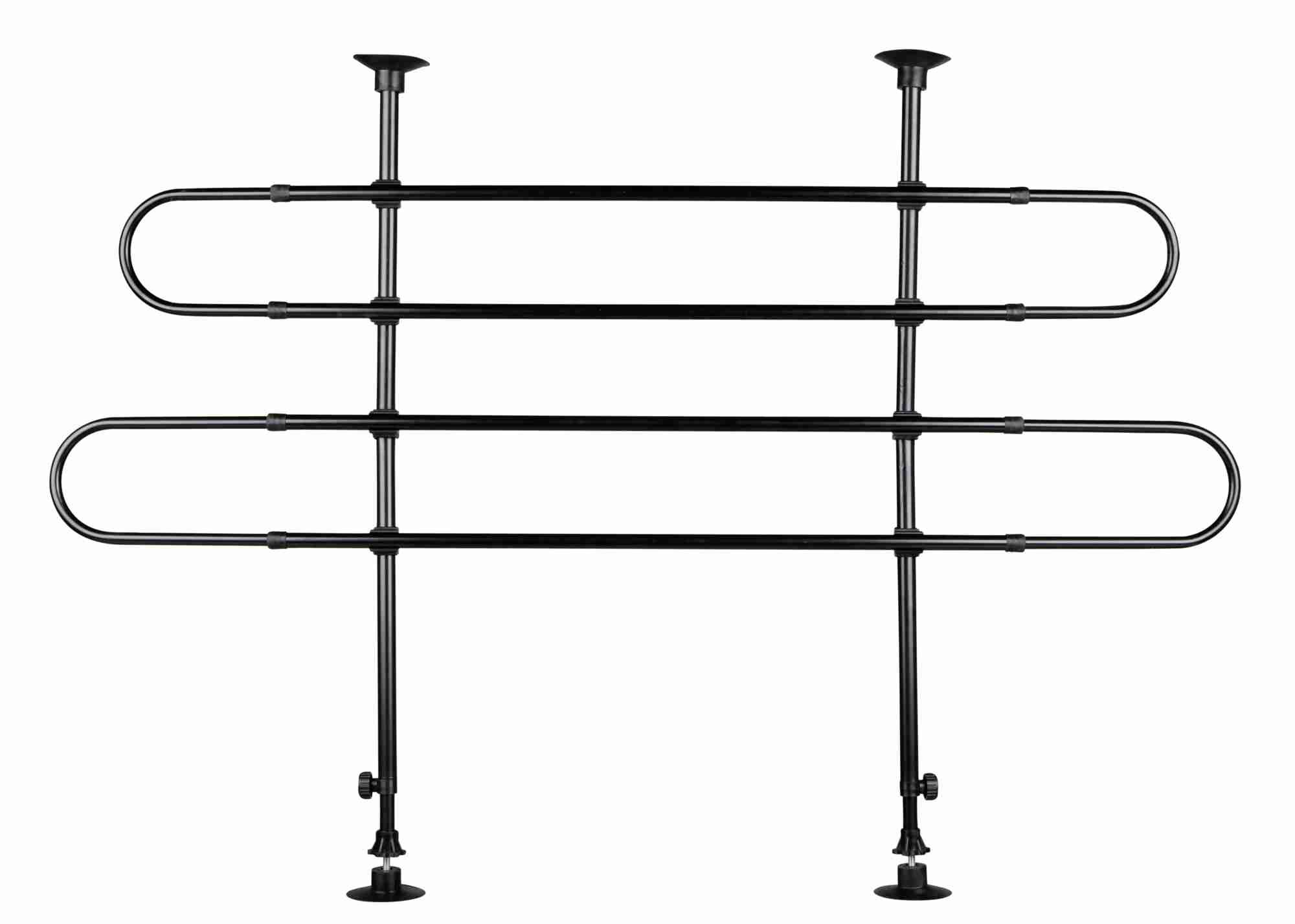 TRIXIE Auto-Gitter, gewinkelt, Breite: 85–140 cm Höhe: 75–110 cm, schwarz