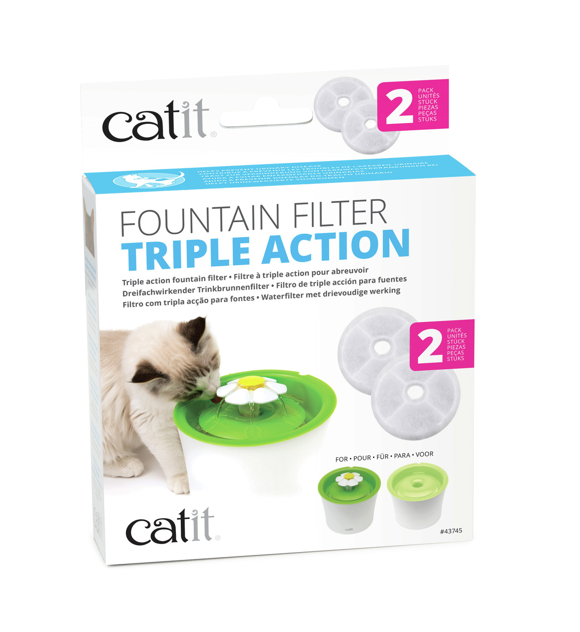 catit 2.0 Dreifachwirkender Trinkbrunnenfilter / Ersatzfilter