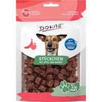 DOKAS 105g Stückchen Apfel+Banane Hundesnack
