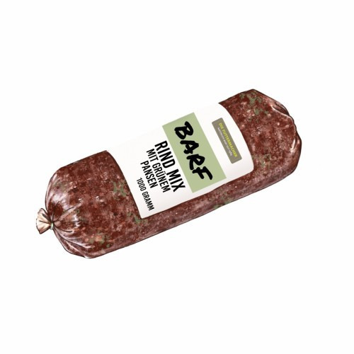 Die Futtermacher Rind Mix mit grünem Pansen Spezialfutter / Frostfutter für Hunde