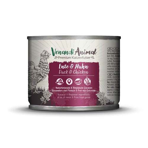 Venandi Animal 200 Gramm Katzennassfutter