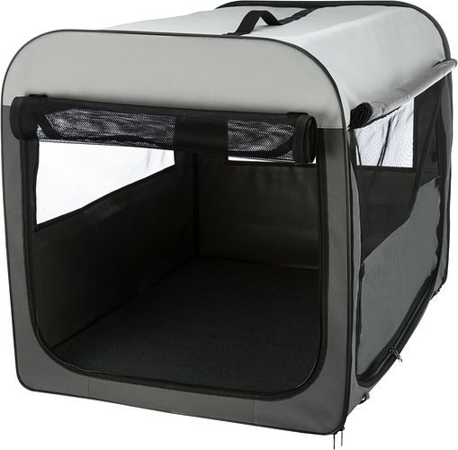 TRIXIE Hundebox Basic, dunkelgrau/hellgrau