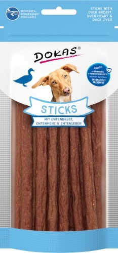 DOKAS 60g Sticks Entenbrust & Entenherz Hundesnack