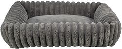 TRIXIE Bett Lonni, Cordplüsch, eckig, grau