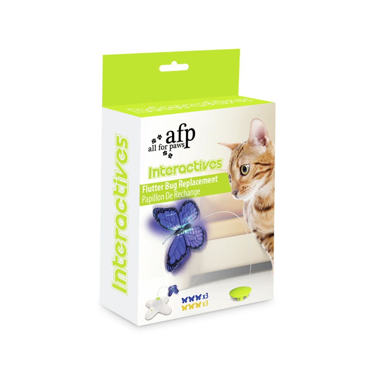 all for paws (afp) Ersatz-Feder für Flutter Bug / Motion Activated Butterfly (6 Stück)