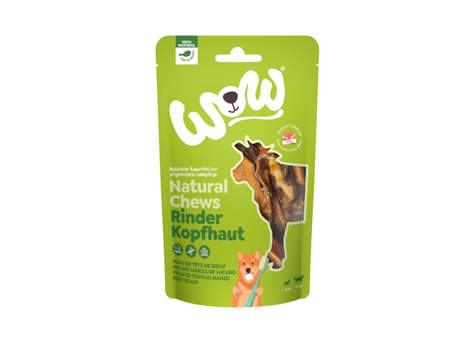 WOW Rinderkopfhaut Hundekauartikel