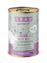 Vorschaubild grau Hund 400 Gramm Hundenassfutter