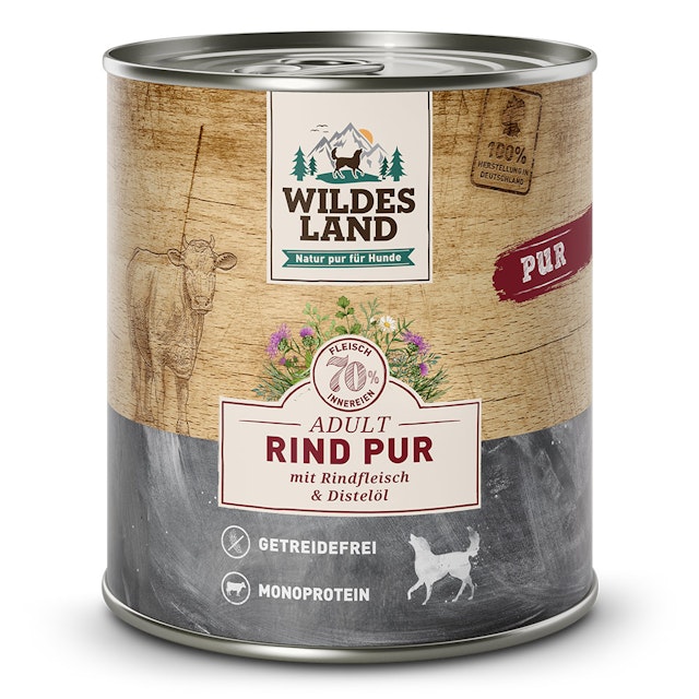 Wildes Land PUR Hundenassfutter 800gVorschaubild