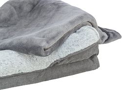 TRIXIE Vital Bett Lino Soft, eckig, grau/hellgrau