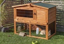 Vorschaubild Kleintierstall mit Freilaufgehege, 124 × 102 × 78 cm, braun