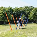 Vorschaubild TRIXIE Fun Agility Slalom, Kunststoff, ø 3 × 115 cm, 12 St., blau/orange
