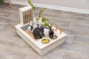 Vorschaubild TRIXIE Futterstation mit Näpfen & Heuraufe, Holz