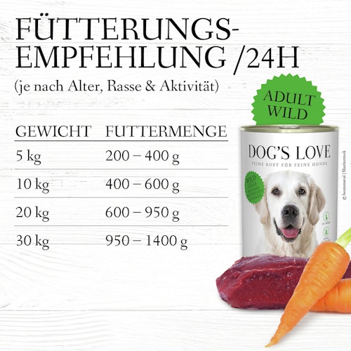 Dog's Love Classic 400g Dose Hundenassfutter