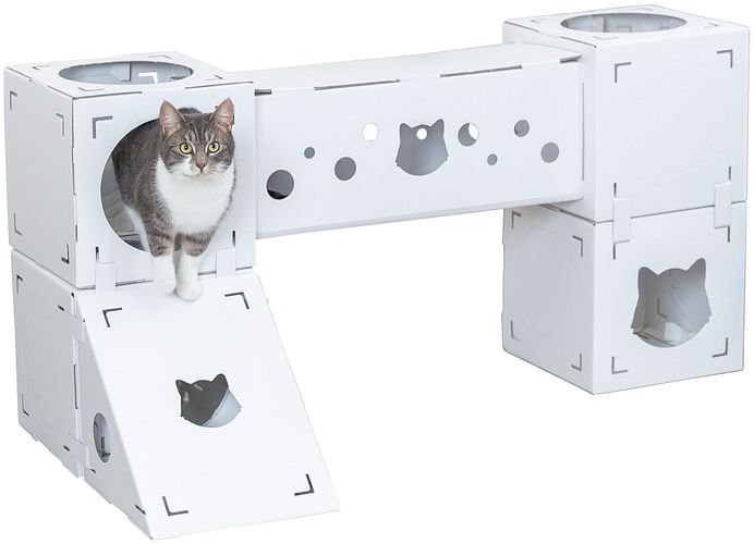 TRIXIE Katzenmöbel Finca Felice, Pappe, 125 × 62 × 62 cm, weiß