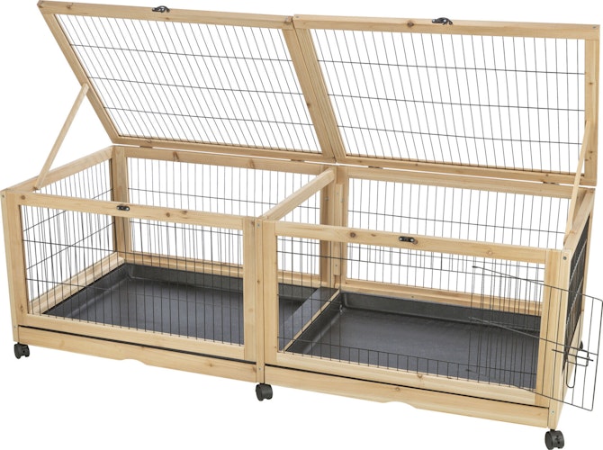 TRIXIE Indoor Gehege, Meerschw./Kaninchen, Holz/Metall