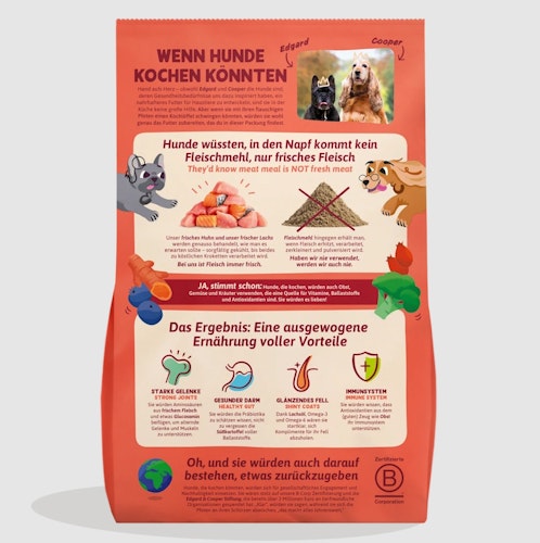 Edgard&Cooper Senior Freilauf-Huhn und Lachs Hundetrockenfutter