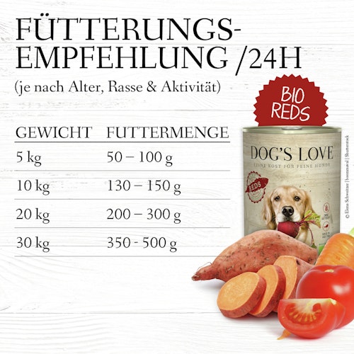 Dog's Love BARF Organics 400g Dose Hundenassfutter