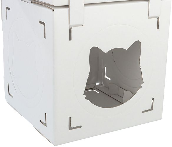 TRIXIE Katzenmöbel Finca Felice, Pappe, 125 × 62 × 62 cm, weiß