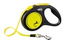 Vorschaubild flexi New NEON Gurt 5m schwarz/neongelb Roll-Leine für Hunde