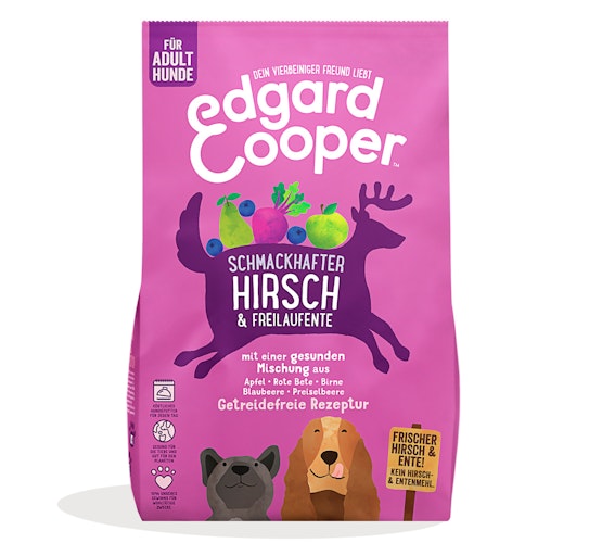Edgard&Cooper Adult Hirsch/Freilauf-Ente Hundetrockenfutter