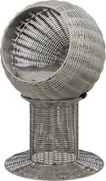 Höhle Amalia, Polyrattan, rund, ø 42 × 70 cm, grau