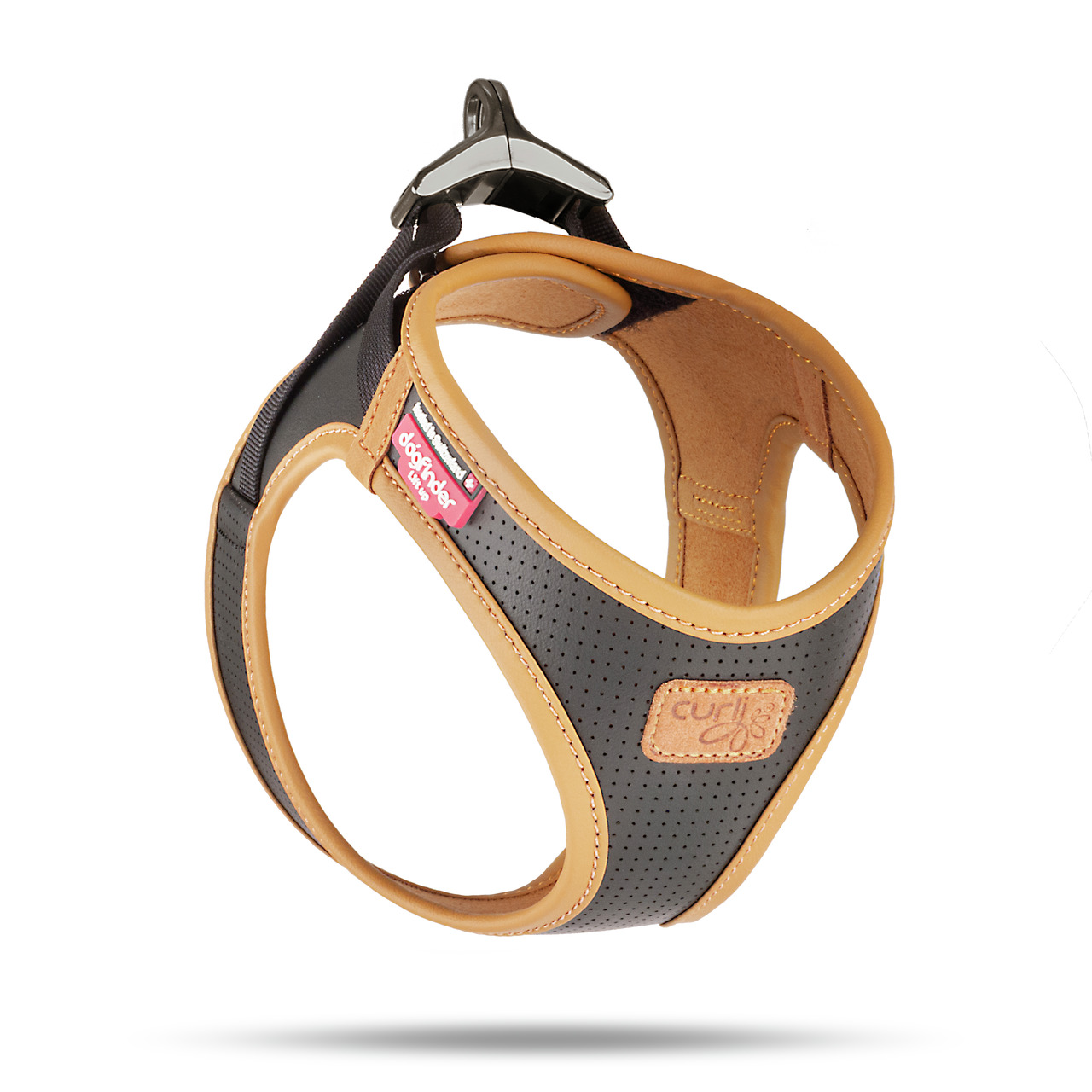 curli Apple Leather schwarz Hundegeschirr