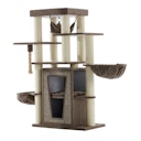 Vorschaubild Nobby Kratzbaum Hital 85x50x157cm Leinenoptik braun