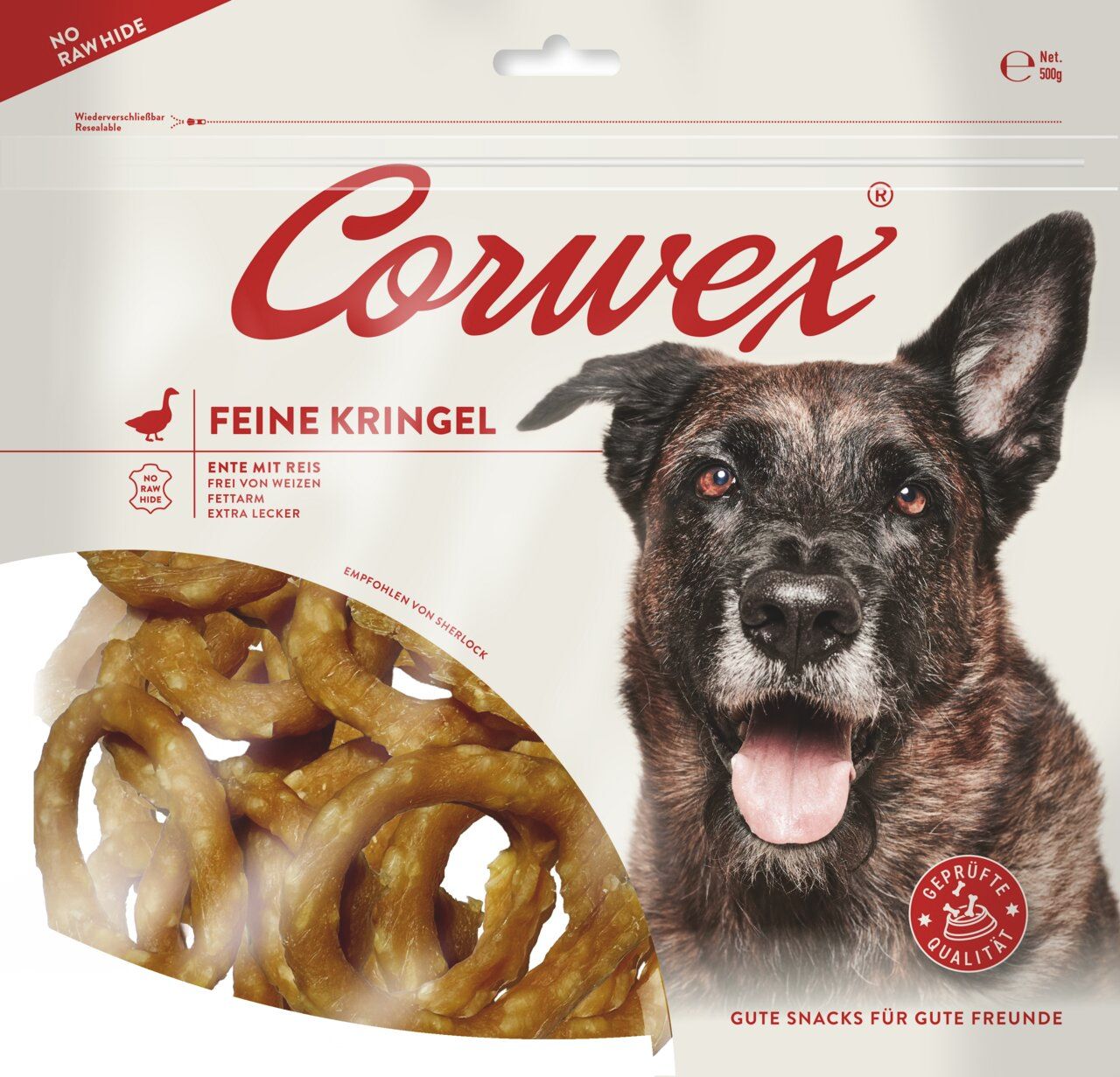 Corwex Kringel Ente mit Reis 500g Hundesnack