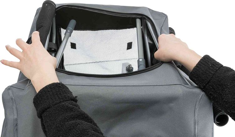 TRIXIE Hundebox Easy, XS–S: 50 × 33 × 36 cm, grau