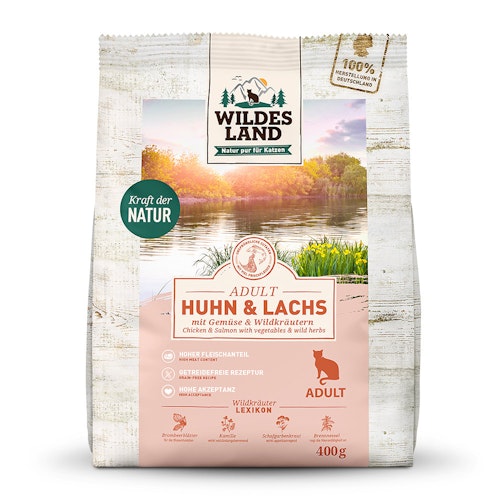 WILDES LAND Katze Huhn und Lachs