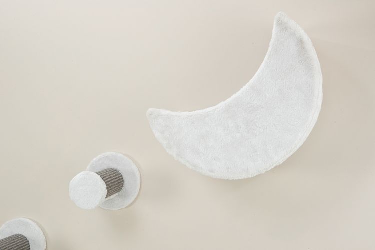TRIXIE Wandset, Plüsch, 4 Teile, weiß/grau