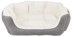TRIXIE Bett Davin, oval, 60 × 45 cm, grau/creme