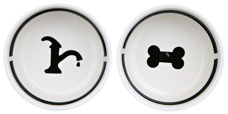 TRIXIE Napf-Set Keramik/Metall weiß/schwarz